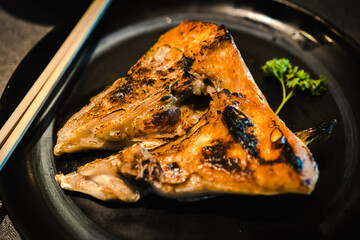 Grilled Half Salmon Head