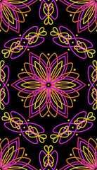Fototapeta premium seamless ornament geometric floral tile