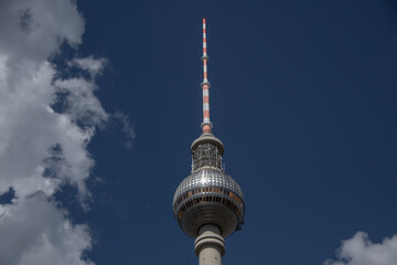 Naklejka premium The top of the Berlin television tower 