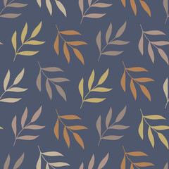 Seamless background with big leaves