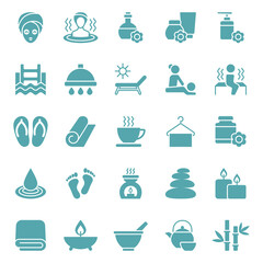 Set of spa icons. Vector illustration