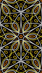 Seamless pattern ornament geometric floral tile