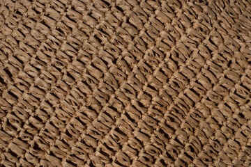 Paper straw pattern and texture. Beige colours, natural concept.