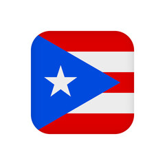 Puerto Rico flag, official colors. Vector illustration.