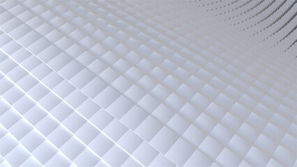 Waves of squares. Computer generated 3d render