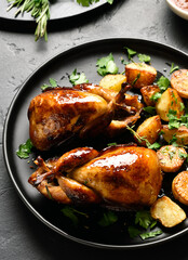 Gilled quails carcasses