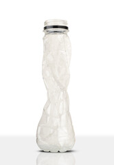 crushed plastic soda bottle