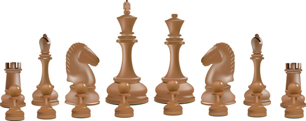 figures of the chessboard game-