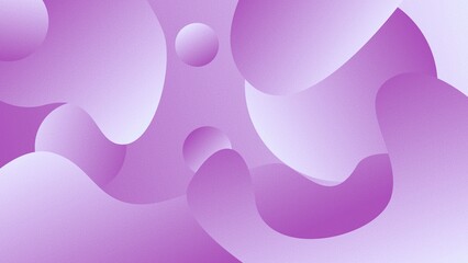 Purple background with trendy abstract waves and bubbles.