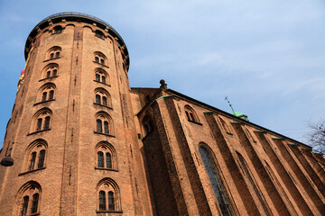 Round Tower in Copenhagen , famous architecture in Denmark . Rundetaarn the oldest observatory in...