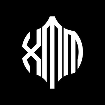 XMM letter logo. XMM best black background vector image. XMM Monogram logo design for entrepreneur and business.
