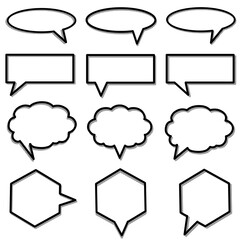 set of speech bubbles