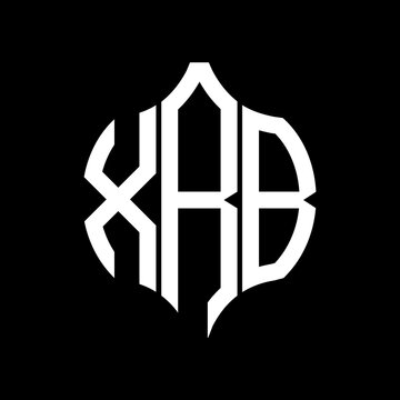 XRB letter logo. XRB best black background vector image. XRB Monogram logo design for entrepreneur and business.
