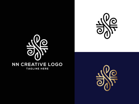 NN logo or NN  modern logo, icon, letter, initials, and monogram logo design. free vector file	
