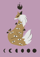 Magic vintage Halloween fall season