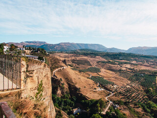 Ronda Mountains. Landscape of the Alameda Park, Andalusia, Spain