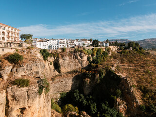 Fototapeta na wymiar Old town of Ronda, Andalusia, Spain. Small village with white houses