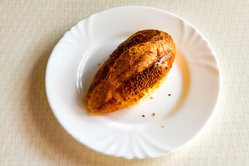 Turkish pastry product , tasty pogaca. Turkish Pastries; pogaca, borek, acma, ay coregi at patisserie showcase.