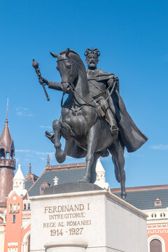 Oradea, Romania - June 10, 2022: Equestrian Monument To Ferdinand I Of Romania.