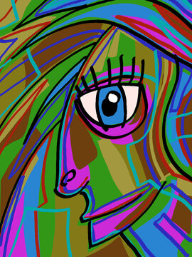 Abstract image for printing - digital painting 