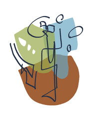 Abstract image for printing -- digital painting - arts background