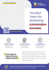 Geometric Style Conference Flyer or brochures in A4 Size, Professional, and Modern
