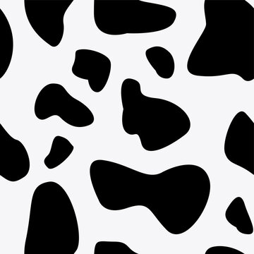 Abstract white cowhide with black spots