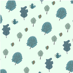 Patern trees are turquoise. Use on fabrics, bedding, pajamas, tablecloths.