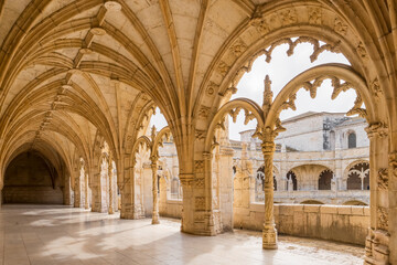Fototapeta premium Hieronymites Monastery, Mosteiro dos Jeronimos, in Lisbon, Portugal