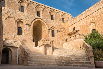 Fototapeta premium Entrance to the Mor Hananyo Monastery in Mardin, Eastern Turkey