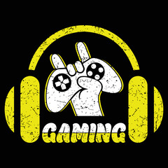 Gaming Typography Colorful New T-shirt Design