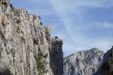 High mountain landscape in the Picos de Europa. Asturias, Spain.