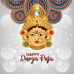 Vector illustration of happy navratri celebration background