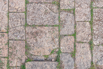 abstract background of stone walkway in the park