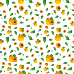 seamless pattern of apricot