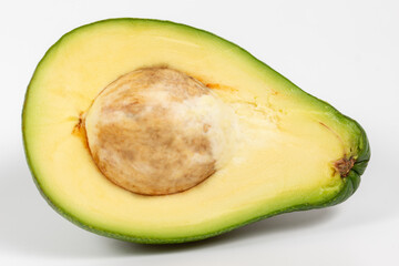 close-up avocado isolated on white background