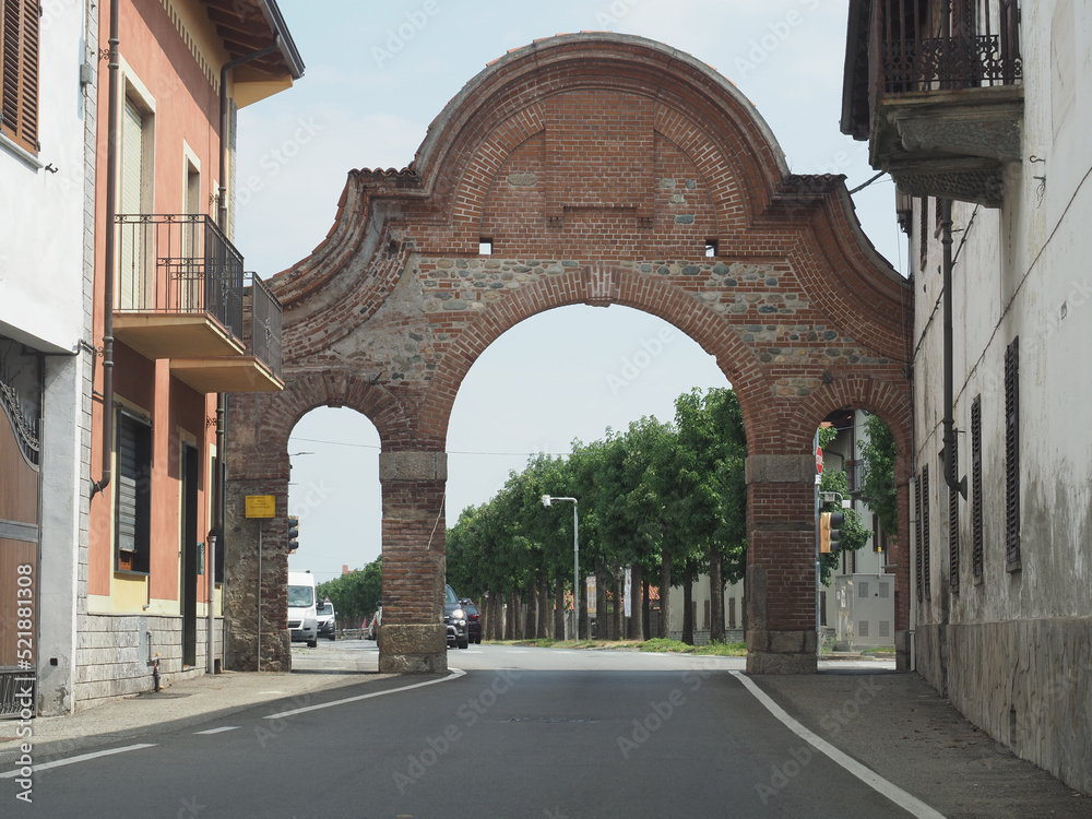 Poster Porta d Alice city gates in Borgo D Ale