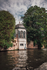 Pavilion next to a canal in Brugge