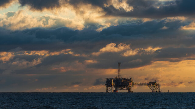 Gas and Oil Rig Off of Dauphin Island, Alabama