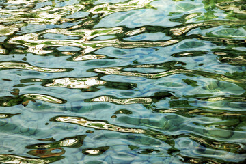 Water background texture. Abstract background. Waves of water of a mountain lake