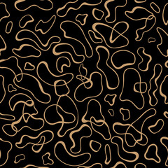 Gold bubbles on dark background