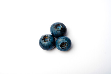 Blueberries isolated on white background