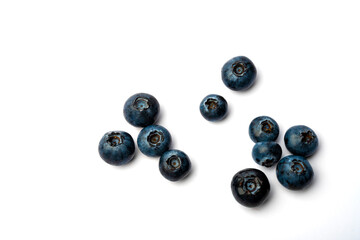 Blueberries isolated on white background