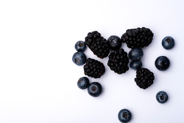 frozen berries. Ice cubes with berries in them