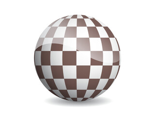 3D ball abstract vector illustration. Pattern sphere modern design. Round shape globe on white background.
