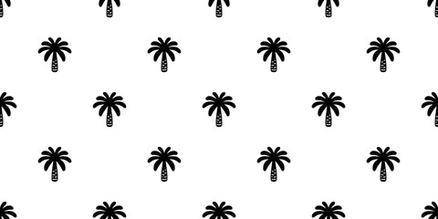 palm tree seamless pattern coconut tree vector island tropical gift wrapping paper beach ocean summer scarf isolated tile background repeat wallpaper cartoon doodle illustration design