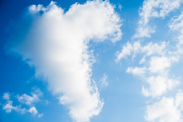 sunny and cloudy sky. beautiful sky on a sunny day
