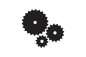 Setting icon vector with work cog gear element. Cogweel mechanism symbol.