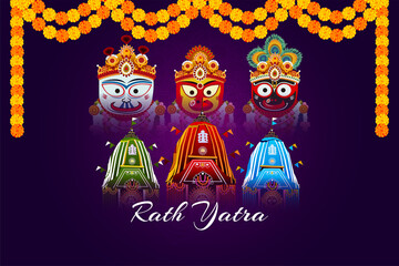 Jagannath rath yatra celebration background
