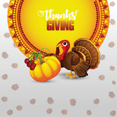 Thanksgivind day background, autumn season card